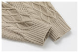 Vintage Knit Balaclava Hood Cardigan Set