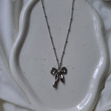 [I-DLE Minnie Necklace] Ballet Ribbon Necklace (Stainless Steel)