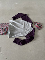 stripe short beanie
