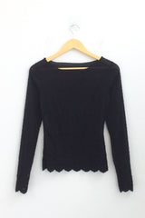 Flower Lace Slim Knit Top