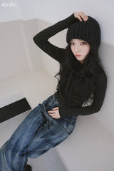 バックシースルーエンジェルロングスリーブTシャツ