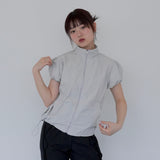 puff sleeve nylon tops