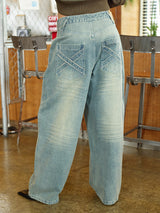 DOUBLE CAT WASHED DENIM SAND