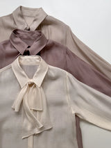 Lucia Tie See-through Blouse