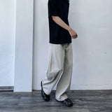 Curved Panel Wide-Leg Trousers