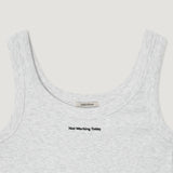 Ribbed Jersey Lettering Sleeveless T-shirt