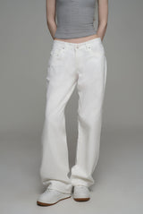 Sunday morning straight low jeans, Pure White