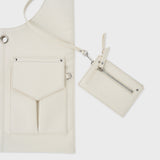レザー2ポケットフラットバッグセット (White)