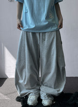 Relax Parachute Balloon Wide Pants with Keyring Detail 2color