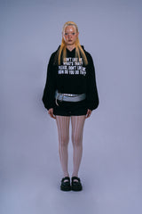 LETTERING HOODIE - BLACK