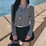 [MADE] Ghibli, striped cropped cardigan