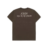 24FW アップサイドダウンベーシックロゴショートスリーブTシャツ ブラウン