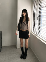 Vine Low-rise Mini Skirt (4 colors)