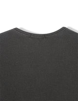 WAFFLE BUTTON OVERSIZED TEE (3C)