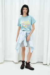 25SS WOMAN SURFING OPANCHU USAGI STANDARD SHORT SLEEVE T-SHIRT SKYBLUE
