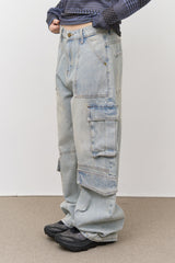 Space Cargo Denim Pants