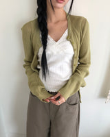 ミュール サマー リブ カーディガン