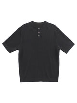 Raw Button Henleyneck Knit (5color)