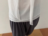 scarf drape sleeveless