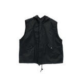 button hooded vest