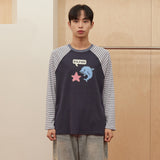 ピクセルドルフィンロングスリーブTシャツ