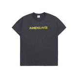 24FW TAPE TYPOGRAPHIC SHORT SLEEVE T-SHIRT CHARCOAL