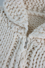 [Handmade] Wool knit zip-up jacket