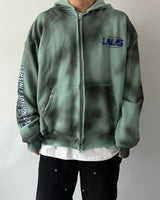 AM Yunus Dirty-Wash Hooded Zip-Up (2C)