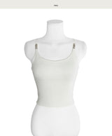 moti silver-ring deep glam tank top