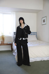 Cotton diagonal tweed jacket