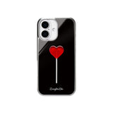 [MADE]heart lollipop Standard Glass Silver Bumper phonecase