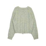 FUZZY MARLED KNIT ZIP UP (3 COLORS)
