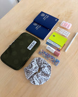 [RFID Block] トラベル ウォレット (Dot Khaki)⁠