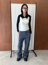PIGMENT ZIPPER CARGO PANTS