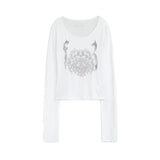 Ornament printed top (White)