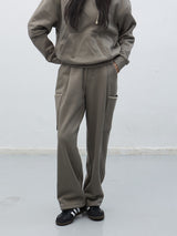 stitch cargo sweat pants