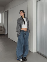 カーテルバックペイントバルーンデニムパンツ