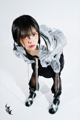 6X Shirring Detail Jacket (Silver)