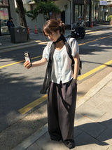 Lino リネンピンタックワイドパンツ