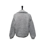 Grey Chunky Poket Cardigan