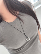 Nomad Ring Leather Necklace