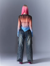 Sunset Tribal Mesh T-Shirts