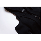 OFF SHOULDER HOODED LONG SLEEVE BLACK