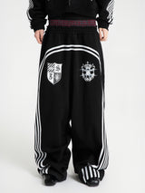 SEXXDEVIL Dual-Waist Striped Sweatpants