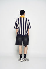 25SS WIDE BASIC DENIM SHORT PANTS BLACK