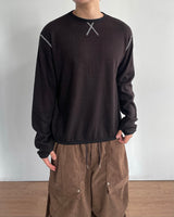 Waffle Crop Long Sleeve Tee