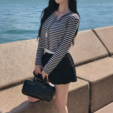 [MADE] Ghibli, striped cropped cardigan