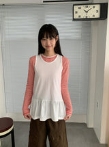 ムヤンドットボーダー長袖Tシャツ