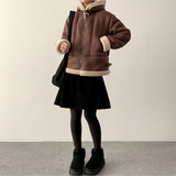 バブルコーデュロイ ピンタック ミディミニスカート