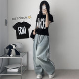 Eco English Lettering Short Sleeve T-shirt (3 Colors)